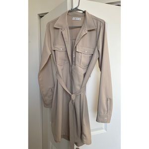 Tan button down dress